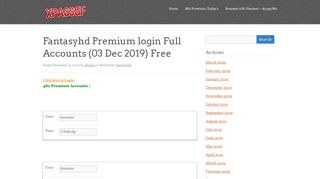 
                            3. Fantasyhd Premium login Full Accounts - xpassgf