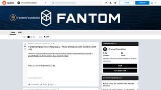 
                            8. FANTOM Foundation - Reddit