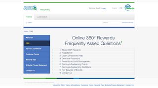 
                            9. FAQ - 360° Rewards - Standard Chartered