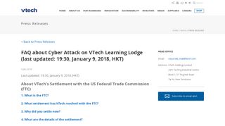 
                            11. FAQ about Cyber Attack on VTech Learning Lodge (last updated: 19 ...