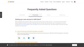 
                            5. FAQ | Account Setup | Application Settings | eM Client