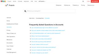 
                            10. FAQ - Accounts | Online Help | Zoho Projects