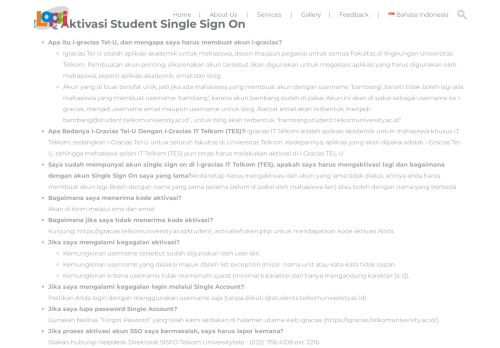 
                            9. FAQ Aktivasi Student Single Sign On - System Information Operational