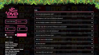 
                            13. FAQ | Alice DVD Library - Alice in Videoland