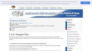
                            6. FAQ Alloggiati Web - Questure sul web - Polizia