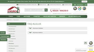 
                            8. FAQ Alulux - Scheurich24