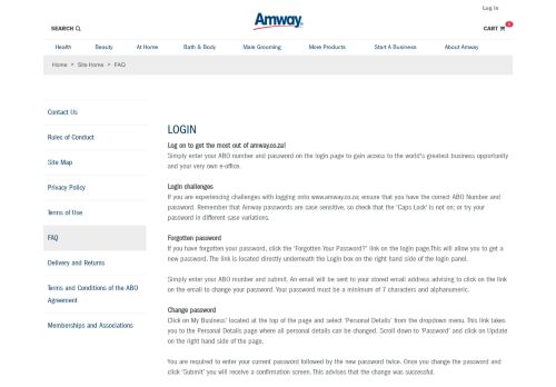 
                            6. FAQ | Amway of South Africa