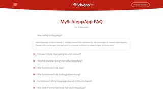 
                            6. FAQ - Antworten auf Ihre dringendsten Fragen über ... - MySchleppApp
