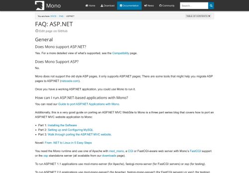 
                            6. FAQ: ASP.NET | Mono