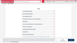 
                            6. FAQ bei Kölnticket.de durchlesen