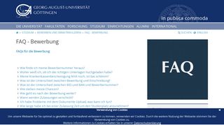 
                            4. FAQ - Bewerbung - Georg-August-Universität Göttingen