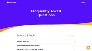 
                            7. FAQ - Brain.fm: Music to improve focus, meditation & sleep.