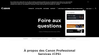 
                            3. FAQ Canon Professional Services (CPS) - Canon Belgique