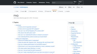 
                            3. FAQ · ccrisan/motioneyeos Wiki · GitHub