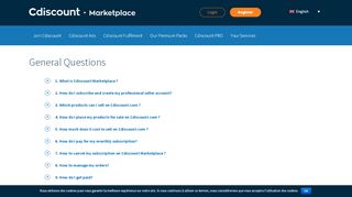 
                            10. FAQ - Cdiscount Marketplace