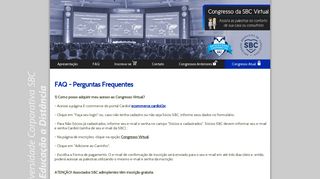 
                            8. FAQ - Congresso da SBC Virtual