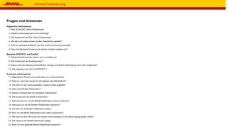 
                            7. FAQ - DHL