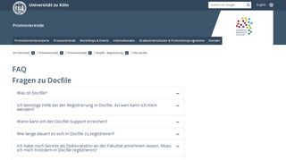 
                            6. FAQ Docfile - Universität zu Köln