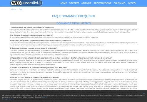 
                            4. Faq e domande - WebPreventivi.it