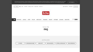 
                            8. FAQ - Echo Online