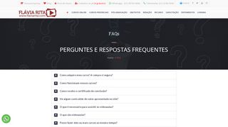 
                            11. FAQ - Flávia Rita