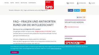 
                            8. FAQ – Fragen und Antworten rund um die Mitgliedschaft – SPD Berlin