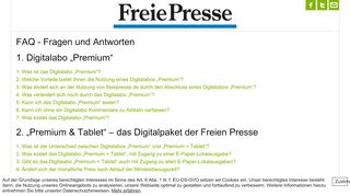 
                            13. FAQ - Freie Presse - Digitalpaket