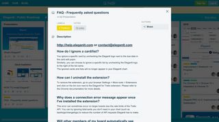 
                            8. FAQ - Frequently asked questions on Elegantt : Public Roadmap - Trello
