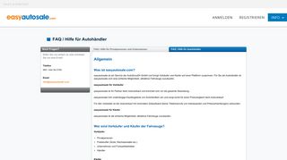 
                            4. FAQ für Autohändler - easyautosale.com