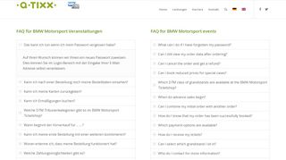 
                            11. FAQ für BMW Motorsport Veranstaltungen – QTIXX – Full Service ...