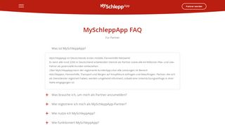 
                            5. FAQ für Partner - Antworten auf die wichtigsten ... - MySchleppApp