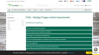 
                            6. FAQ - Futterklick.de