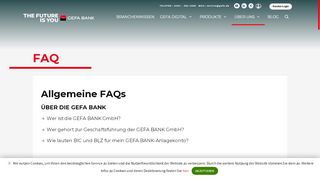 
                            7. FAQ - GEFA BANK