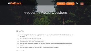 
                            11. FAQ - GoTrack