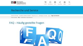 
                            2. FAQ – Häufig gestellte Fragen - Bayerische Staatsbibliothek