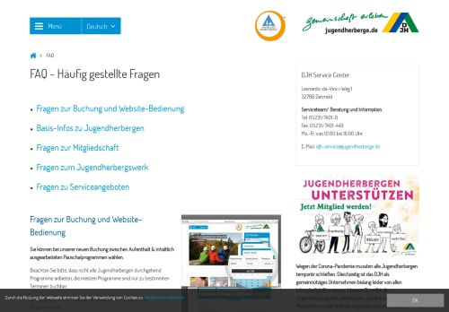 
                            4. FAQ - Häufig gestellte Fragen - Jugendherbergen