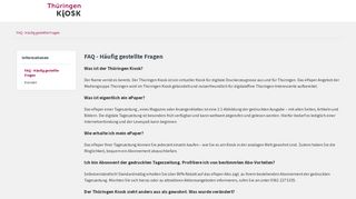 
                            6. FAQ - Häufig gestellte Fragen | Thüringen Kiosk
