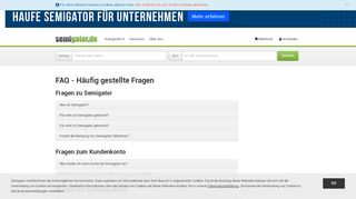 
                            3. FAQ - häufig gestellte Fragen zum Angebot von semigator.de