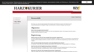 
                            7. faq / hilfe - Harz Kurier