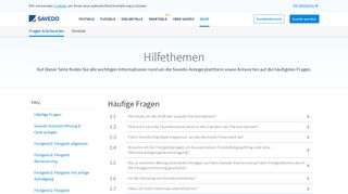 
                            9. FAQ & Hilfebereich | Savedo.de