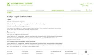 
                            9. FAQ : Hochschule Weihenstephan-Triesdorf