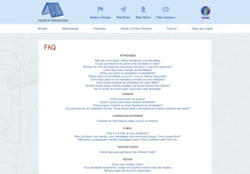 
                            5. FAQ - House of English.com.br