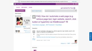 
                            7. FAQ: How do I automate a web page (e.g. retrieve page text, login ...