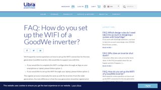
                            12. FAQ: How do you set up the WIFI of a GoodWe inverter? - Libra Energy