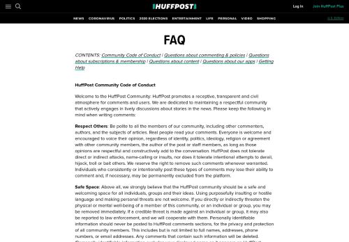 
                            5. FAQ - HuffPost