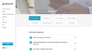 
                            8. FAQ | i-Account