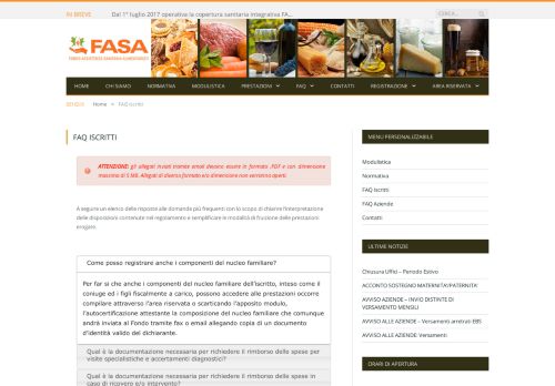 
                            8. FAQ Iscritti - Fondo FASA