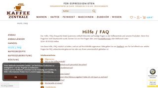 
                            2. FAQ - Kaffeezentrale DE GmbH