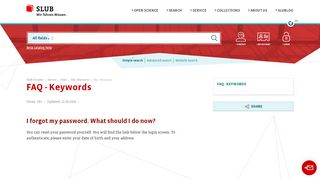 
                            7. FAQ - Keywords - SLUB