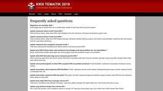 
                            8. FAQ - KKN TEMATIK 2019 | UPI | LEADING AND OUTSTANDING